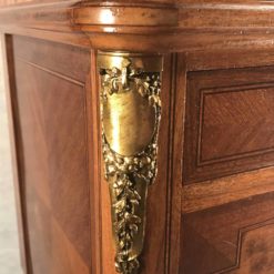 Antique nightstands- detail of the brass fitting in Art Nouveau style- styylish