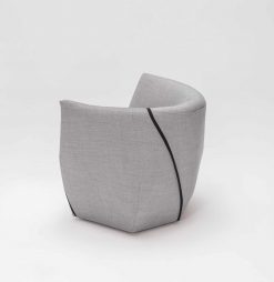 contemporary lounge chair- grey back view- styylish