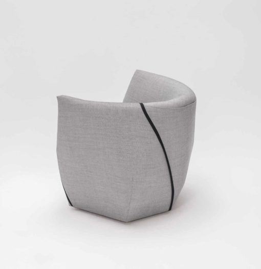 contemporary lounge chair- grey back view- styylish