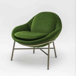 Custom Made Lounge Chair- green side view- Styylish