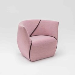 contemporary lounge chair- pink side view- styylish