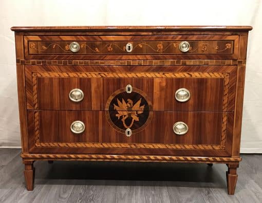 Neoclassical Dresser- king wood with marquetry-front view- Styylish