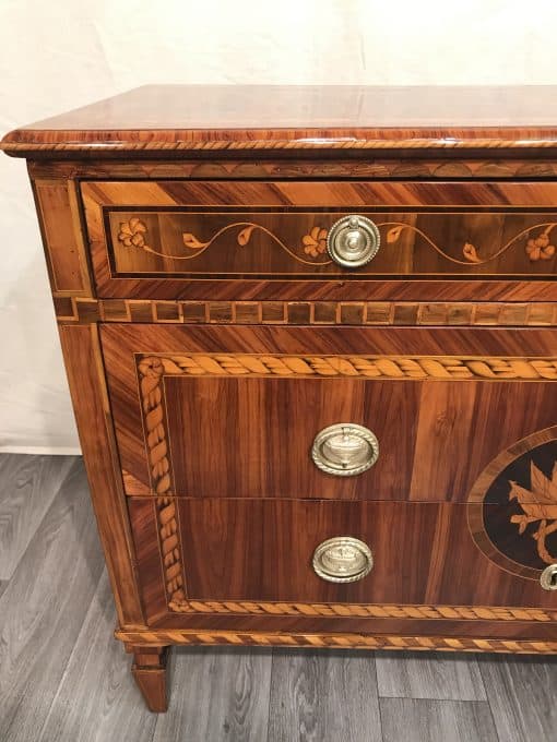 Neoclassical Dresser- king wood with marquetry, left side front- Styylish