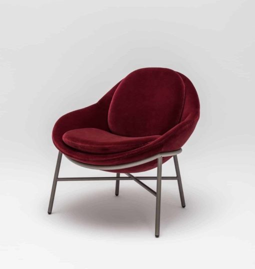 Custom Made Lounge Chair- red side view- Styylish