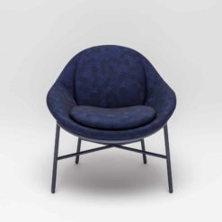 Custom Made Lounge Chair- blue face view- Styylish