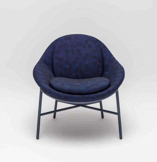 Custom Made Lounge Chair- blue face view- Styylish