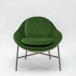 Custom Made Lounge Chair- green face view- Styylish