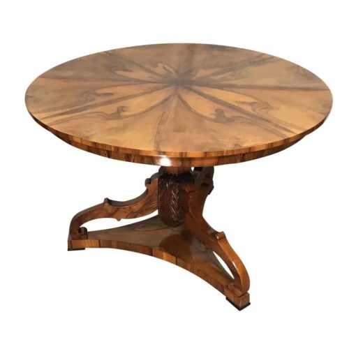 Biedermeier Salon Table- walnut veneer- styylish