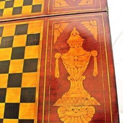 Dutch Game Table- detail of the marquetry- styylish