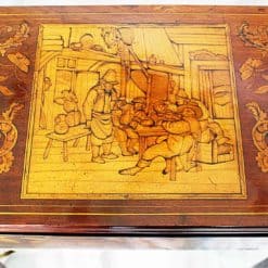 Dutch Game Table- view of picture on top of the table- styylish