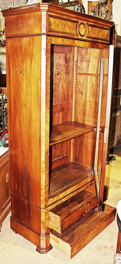 Louis Philippe Bookcase- view with open door- styylish