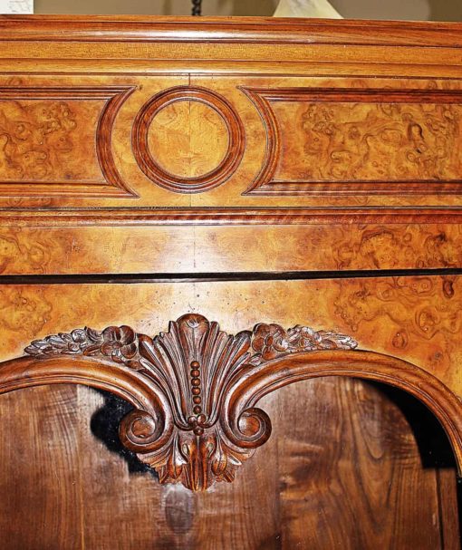 Louis Philippe Bookcase- detail of the carving- styylish