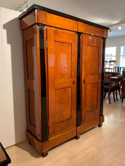Antique Armoire- Solid cherry wood- three quarter view - styylish