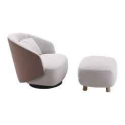 Modern Lounge chair with Footstool- Styylish