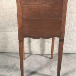 Two provincial nightstands- smaller table- back view- styylish