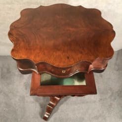 Mahogany Biedermeier Sewing Table- top view- styylish