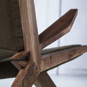 Modern Custom Made Lounge Chair, European Design, Hand Made
