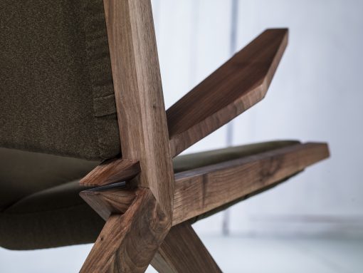 Modern Custom Made Lounge Chair- detail armrest- styylish