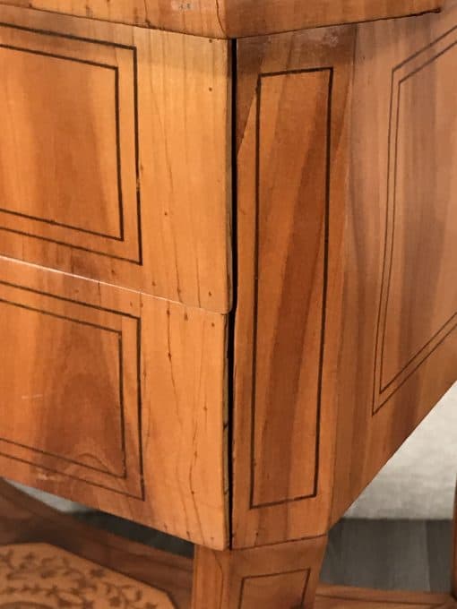 Antique Sewing Table- Biedermeier period- Detail of right corner- Styylish