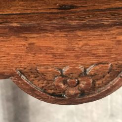 Two provincial nightstands- one of the two- detail of carved decoration- styylish