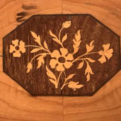 Antique Sewing Table- Biedermeier period- Detail of the flower intarsia- Styylish