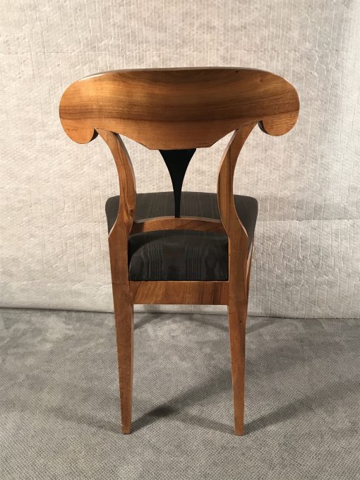 Four Biedermeier Walnut chairs- back view- styylish