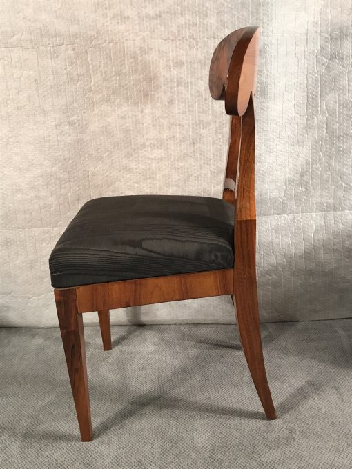 Four Biedermeier Walnut chairs- side view- styylish