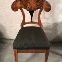 Four Biedermeier Walnut chairs- front view- styylish