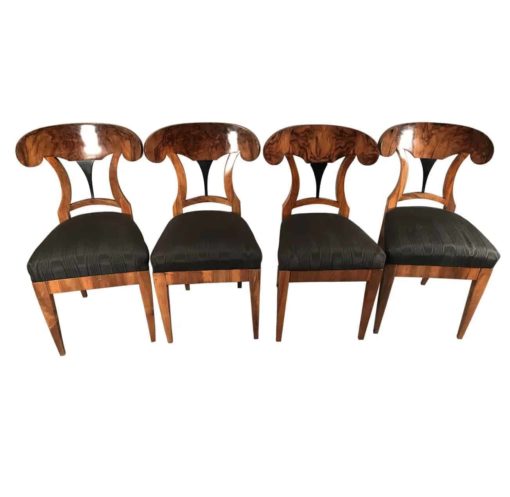 Four Biedermeier Walnut chairs- styylish