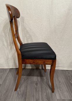 Biedermeier walnut chairs- side view of one chair- styylish