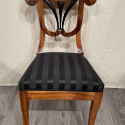Biedermeier walnut chairs- front view of one chair- styylish