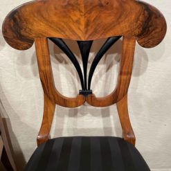 Biedermeier walnut chairs- detail of seat back- styylish