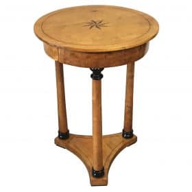 Biedermeier Round Side Table, South Germany 1820, Antique