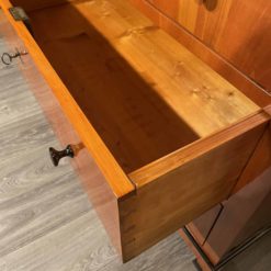 Biedermeier cherry chest- view of an open drawer- styylish