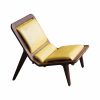 Modern Yellow chair- walnut and yellow leather- Styylish