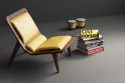 Modern Yellow chair- view in interior- styylish