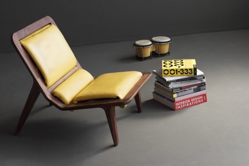 Modern Yellow chair- view in interior- styylish