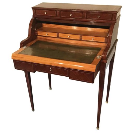 French Secretary Desk- view with open cylinder top- Styylish