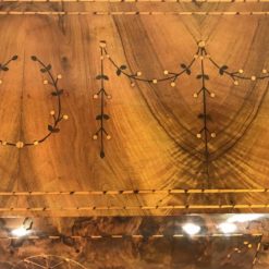 Antique Louis XVI Desk- view of the garland inlays on the top- Styylish