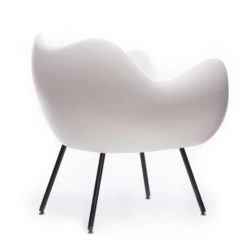 RM58 matte chair- in white- back-view- styylish