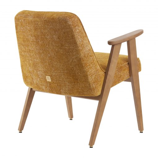 Iconic Midcentury Armchair- 366 back view in mustard color- Styylish