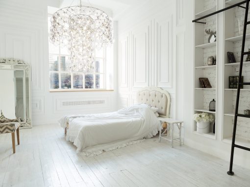 Contemporary Chandelier- Model King view in bedroom- Styylish