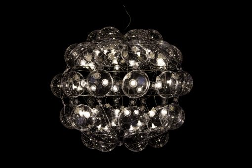 Small Globe chandelier- model Star on black background- Styylish