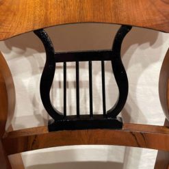 Biedermeier Walnut chair- detail of the backrest with lyre decoration- styylish