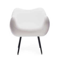 RM58 matte chair- in white- front view- styylish