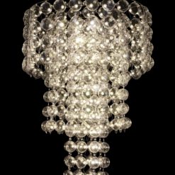 Modern Chandelier- view from the front on. black background- Styylish