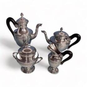 Silver Coffee and Tea Set, Belgium 1900, Antique