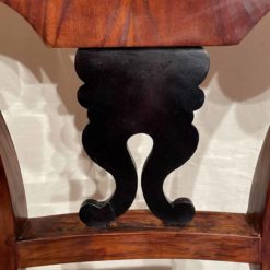 Biedermeier cherry Chair- with black fabric- detail of the back- Styylish