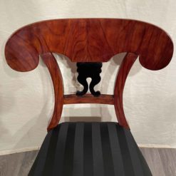 Biedermeier cherry Chair- with black fabric- view of the back rest- Styylish