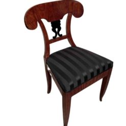 Biedermeier cherry Chair- with black fabric- Styylish